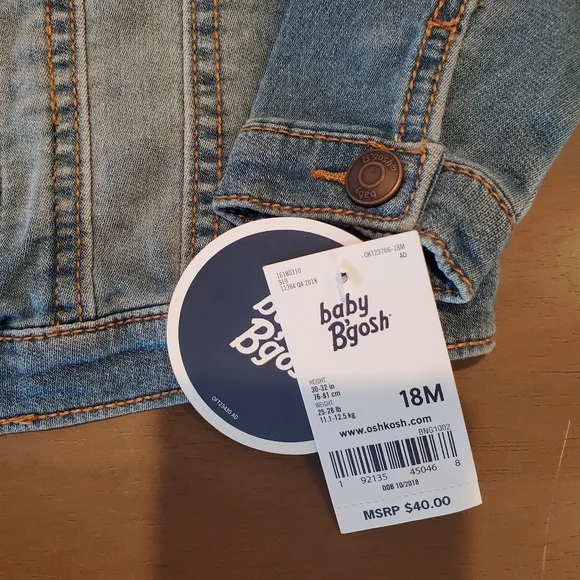 Baby B'Gosh Jean Jacket 18M NWT - Picture 2 of 10